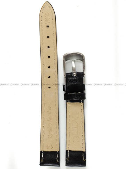 Skórzany pasek do zegarka Pacific W83N.14.1.1, 14 mm, Czarny