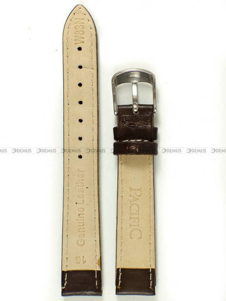 Skórzany pasek do zegarka Pacific W83N.16.2.2, 16 mm, Brązowy