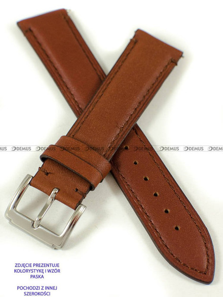 Skórzany pasek do zegarka Pacific W89.22.3.3, 22 mm, Brązowy