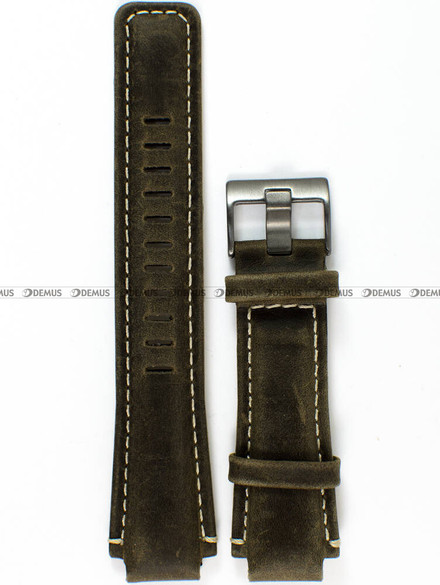 Skórzany pasek do zegarka Timex P2N739, 16 mm, Zielony