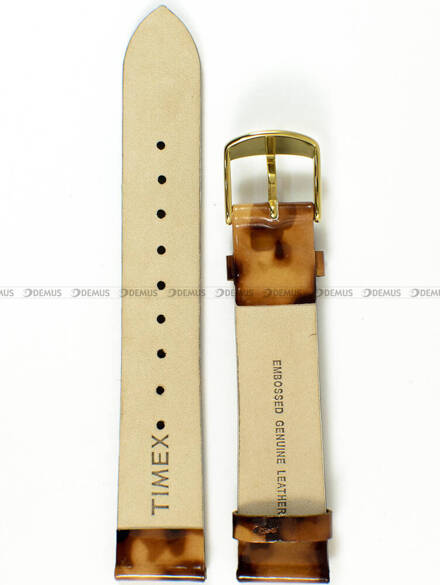 Skórzany pasek do zegarka Timex P2P237, 18 mm, Brązowy
