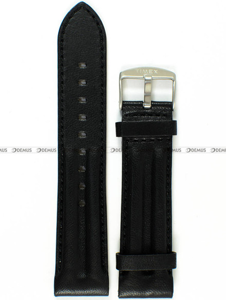 Skórzany pasek do zegarka Timex P2P274, 22 mm, Czarny