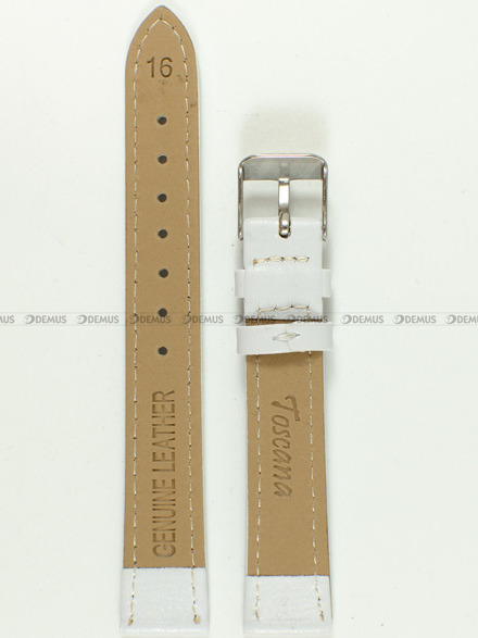 Skórzany pasek do zegarka Toscana PST-16.7-S, 16 mm, Biały