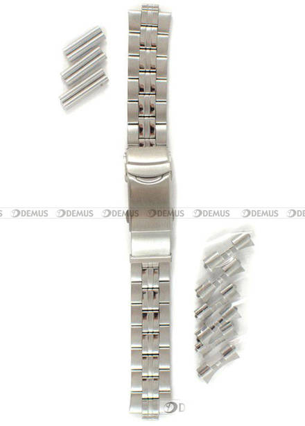 Stalowa bransoleta do zegarka Condor CC220, 20 mm, 22 mm, 24 mm, Srebrna