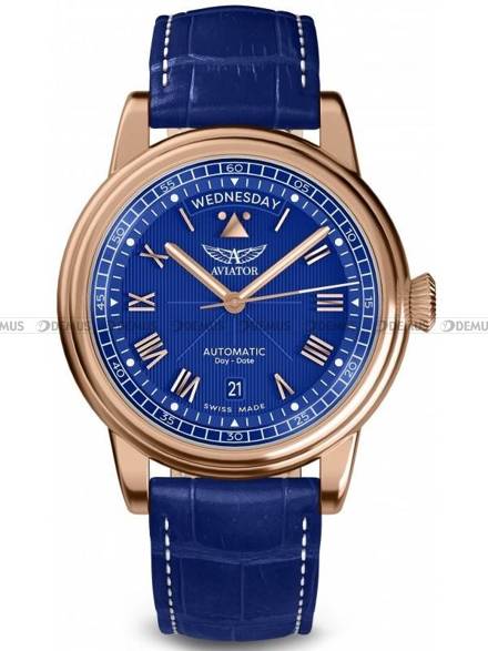 Zegarek Męski Aviator Douglas Day Date 41 V.3.35.2.277.4