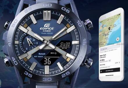 Zegarek Męski EDIFICE SOSPENSIONE Cool Blue Bluetooth ECB 2000CB 2AEF