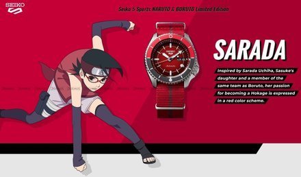 Zegarek Męski Seiko 5 Sports NARUTO & BORUTO - SARADA UCHIHA SRPF67K1 - Limitowana edycja