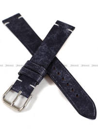 Pasek skórzany ręcznie robiony A. Kucharski Leather - Conceria Il Ponte Maya Simple - Black/White - 18 mm