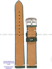 Pasek skórzany ręcznie robiony A. Kucharski Leather - Conceria Il Ponte Maya Simple - Olive/White - 22 mm