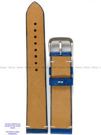 Pasek skórzany ręcznie robiony A. Kucharski Leather - Conceria Il Ponte Maya Simple - blue/white 16 mm