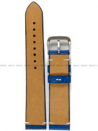 Pasek skórzany ręcznie robiony A. Kucharski Leather - Conceria Il Ponte Maya Simple - blue/white 20 mm