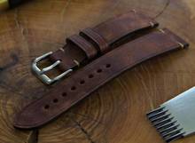 Pasek skórzany ręcznie robiony A. Kucharski Leather - Conceria Il Ponte Maya Simple - chocolate/camel 30 mm