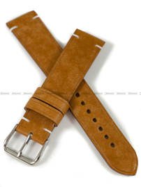 Pasek skórzany ręcznie robiony A. Kucharski Leather - Conceria Il Ponte Maya Simple - cognac/white 20 mm