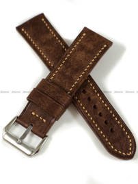 Pasek skórzany ręcznie robiony A. Kucharski Leather - Conceria Il Ponte Maya - chocolate/earthyyellow 22 mm