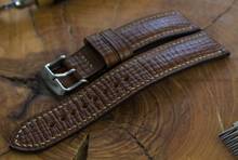 Pasek skórzany ręcznie robiony A. Kucharski Leather - Conceria Puccini Palmellato - chestnut/camel 18 mm