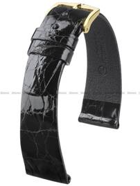 Pasek skórzany z krokodyla do zegarka - Hirsch Prestige Croco 02208050-1-19 - 19 mm  - zwężany