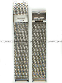 Siateczkowa (mesh) bransoleta do zegarka Demus Bra14, 20 mm, Srebrna