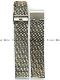 Siateczkowa (mesh) bransoleta do zegarka Demus Bra14, 20 mm, Srebrna
