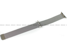 Siateczkowa (mesh), zapinana na magnes bransoleta do zegarka Demus Bra2, 20 mm, Przy kopercie: 38 mm, Srebrna