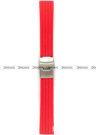 Silikonowy pasek do zegarka Chermond PG6.20.4, 20 mm, Czerwony