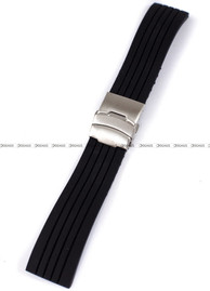 Silikonowy pasek do zegarka Chermond PG6.24.1, 24 mm, Czarny