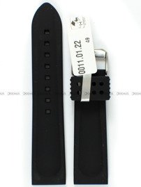 Silikonowy pasek do zegarka Horido 0011.01.22S, 22 mm, Czarny