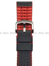 Skórzano-kauczukowy pasek do zegarka Hirsch 0912094050-4-22, 22 mm, Czarny