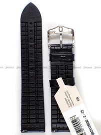 Skórzano-kauczukowy pasek do zegarka Hirsch 0925128050-2-22, 22 mm, Czarny