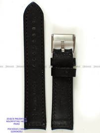 Skórzano-nylonowy pasek do zegarka Pacific W34.20.1.7, 20 mm, Czarny