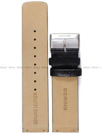 Skórzany pasek do zegarka Bering 10222-402, 22 mm, Czarny