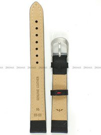 Skórzany pasek do zegarka Bisset BS-158-14-1-4 XL, 14 mm, Czarny