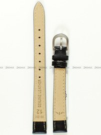 Skórzany pasek do zegarka Bisset BS-202-12-1, 12 mm, Czarny