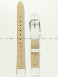 Skórzany pasek do zegarka Bisset BS-206-14-7, 14 mm, Biały