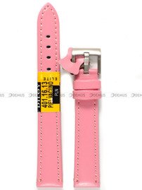 Skórzany pasek do zegarka Diloy 401.16.13, 16 mm, Różowy