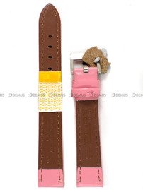 Skórzany pasek do zegarka Diloy 401.16.13, 16 mm, Różowy