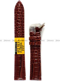 Skórzany pasek do zegarka Diloy 412.18.8, 18 mm, Brązowy