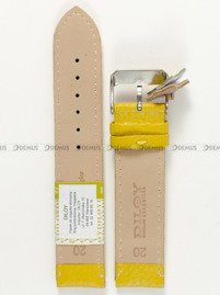 Skórzany pasek do zegarka Diloy P205.20.10, 20 mm, Żółty