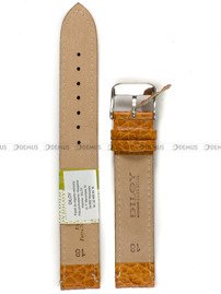 Skórzany pasek do zegarka Diloy P205EL.18.10, 18 mm, Brązowy