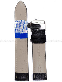 Skórzany pasek do zegarka Diloy P206.20.1, 20 mm, Czarny