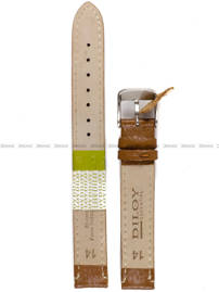 Skórzany pasek do zegarka Diloy P206EL.14.3, 14 mm, Brązowy