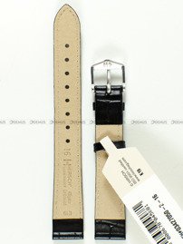 Skórzany pasek do zegarka Hirsch 03427050-1-16, 16 mm, Czarny