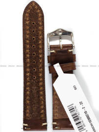 Skórzany pasek do zegarka Hirsch 10900210-2-22, 22 mm, Brązowy