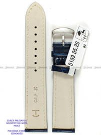 Skórzany pasek do zegarka Horido 0189.05.18S, 18 mm, Niebieski