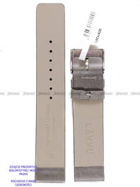 Skórzany pasek do zegarka LAVVU LSCUA24, 24 mm, Popielaty