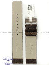 Skórzany pasek do zegarka LAVVU LSCUC22, 22 mm, Brązowy