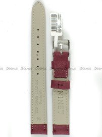 Skórzany pasek do zegarka Minet MSNUB14, 14 mm, Bordowy