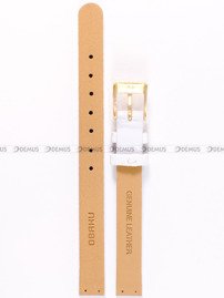 Skórzany pasek do zegarka Obaku V146LGIRW, 10 mm, Biały