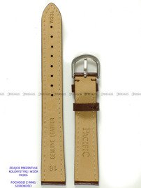 Skórzany pasek do zegarka Pacific W33L.12.2.2, 12 mm, Brązowy