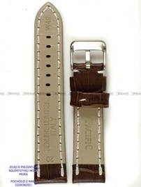 Skórzany pasek do zegarka Pacific W49.24.2.7, 24 mm, Brązowy