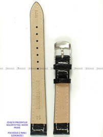 Skórzany pasek do zegarka Pacific W71.12.1.7, 12 mm, Czarny